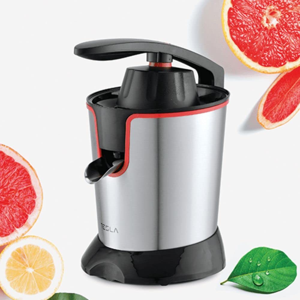 Tesla CJ301BX Zitruspresse, 300 W, Kapazität 650 ml, Fruchtfleischfilter, einfache Reinigung, Schwar