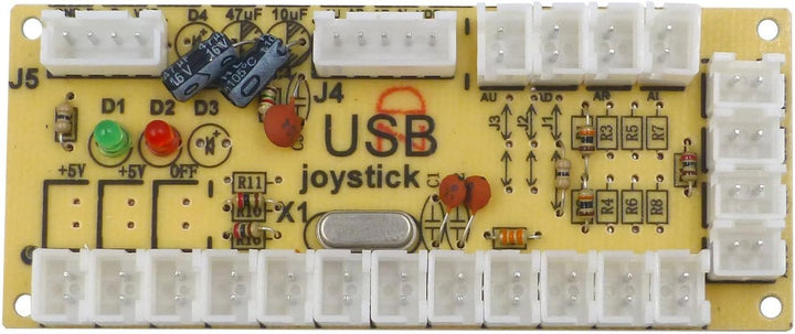 SJJX 2 Player HAPP Style Zero Delay Generic Game Controller USB to Joystick for MAME & Raspberry Pi