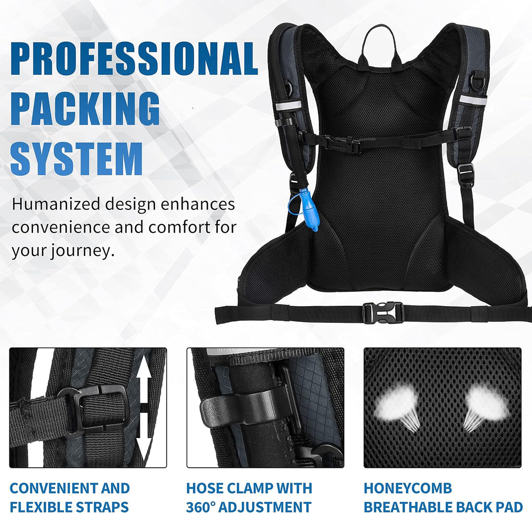 Miracol Trinkrucksack mit 2 l Wasserblase – Thermo-Isolierpack hält Flüssigkeit bis zu 4 Stunden küh