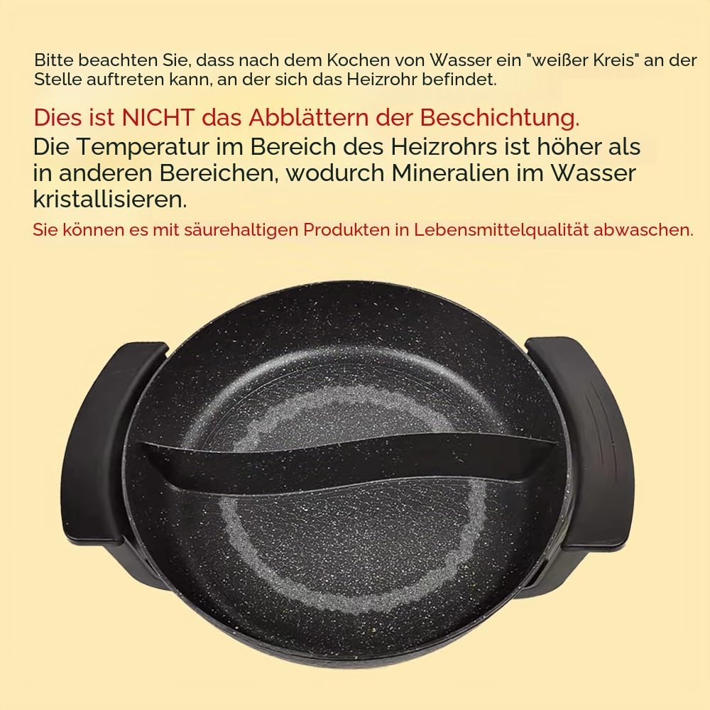 Food Party Hot Pot Elektrisch Hotpot Topf 6L Elektrischer Kochtopf 220V 1200W Doppelseitig Elektrisc