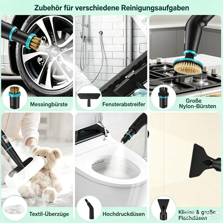 2500W Handdampfreiniger mit 4 Bar Druck – 10 Sek. Aufheizzeit