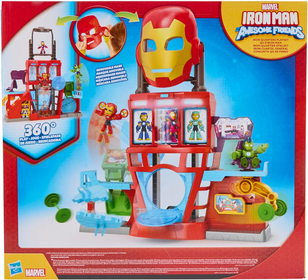 Marvel Iron Man and his Awesome Friends elektronisches Iron Quartier Spielset für Jungen und Mädchen