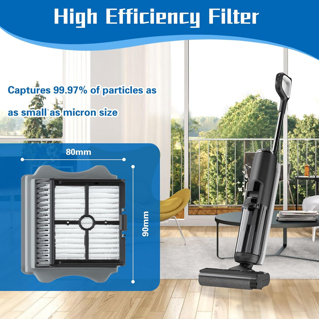 Ersatzbürstenwalze und Filter Geeignet für Tineco Floor One S5 Combo Nass- und Trockensauger 2 Bürst