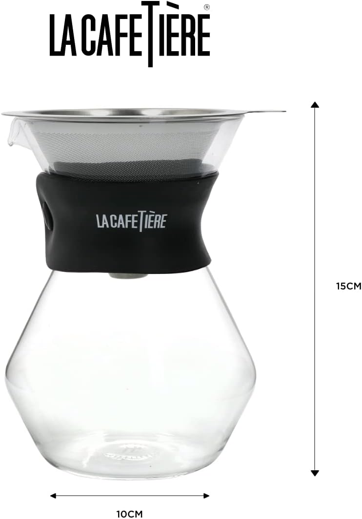 La Cafetière Glaskaraffe und Kaffeetropfer-Set, 3 Tassen, in Geschenkbox