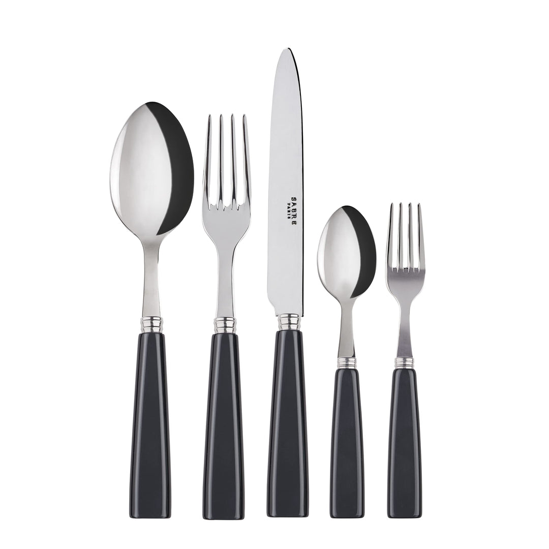 SABRE PARIS - Tafelbesteck, 5-teilig - Icon - Messer, Gabel, Esslöffel, Teelöffel & Kuchengabel - Ed