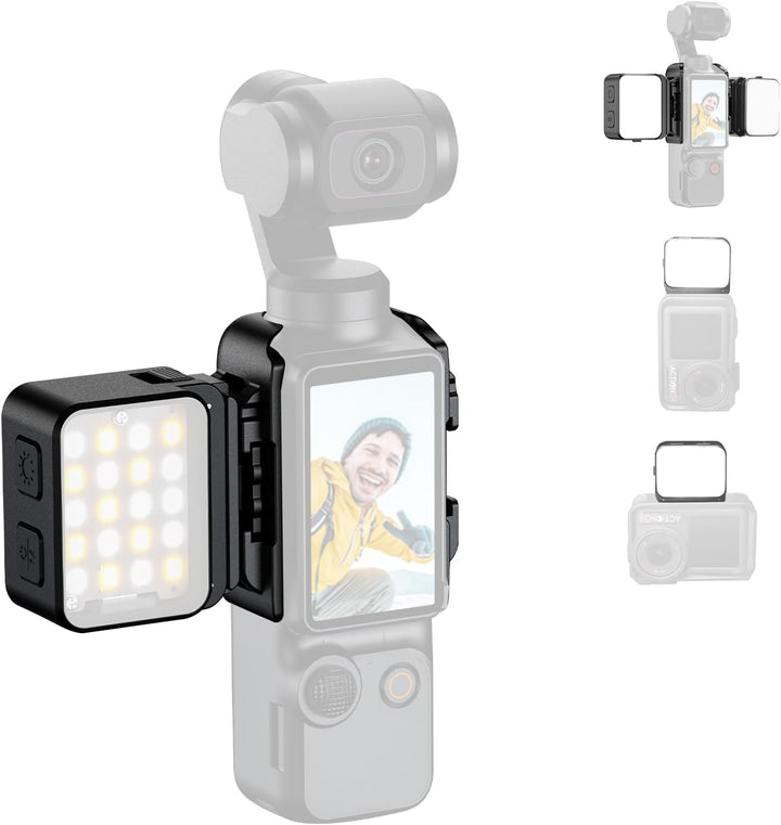 Mini-Licht für Action-Kamera, Osmo Pocket 3 LED Fill Light Attachment Kompatibel mit DJI Osmo Action