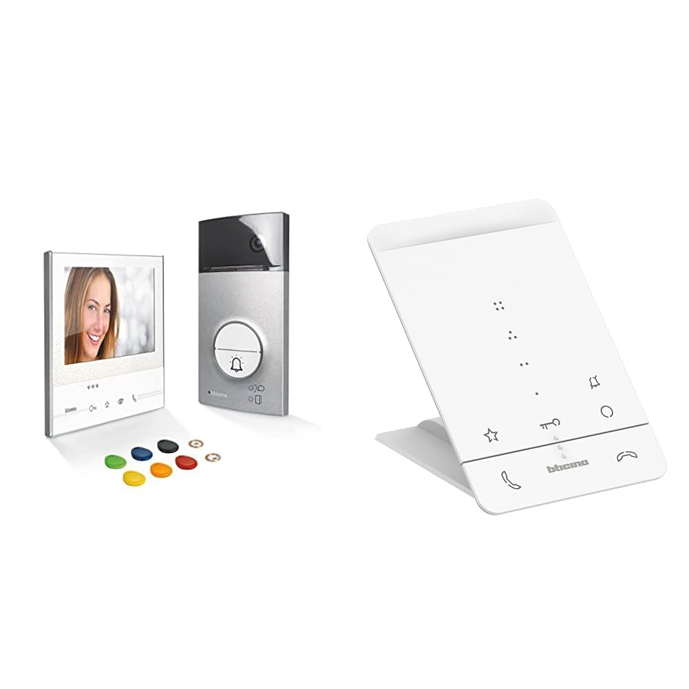 BTICINO, Flex ONE 2-Draht Videosprechanlagen WLAN Set & Audio-Hausstation CLASSE 100 A16E Aluminium