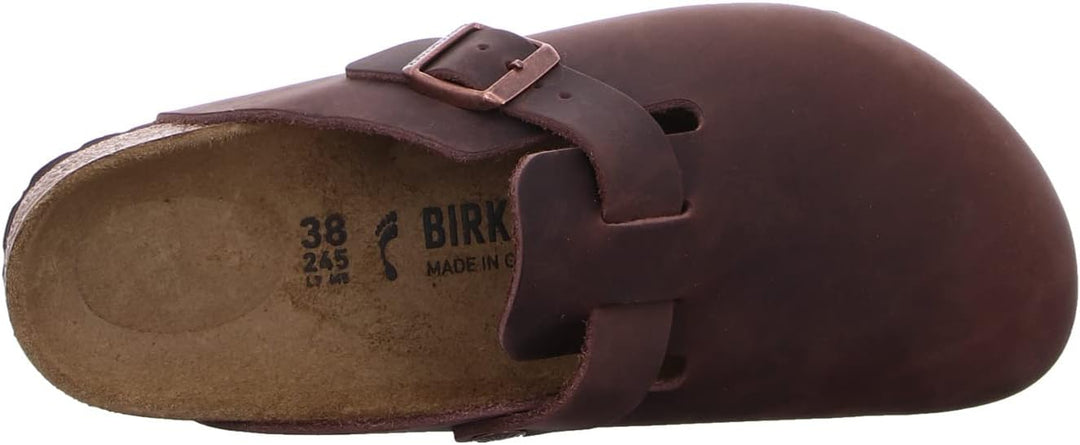 Birkenstock Classic BOSTON Unisex-Erwachsene Clogs 35 EU Schmal Braun Habana, 35 EU Schmal Braun Hab