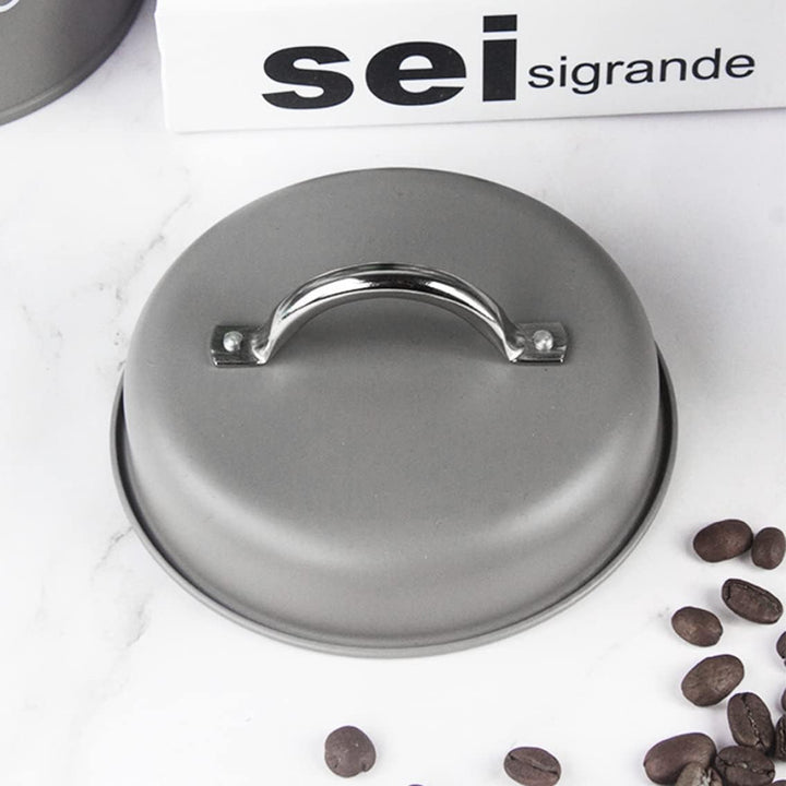 Küchenkanister luftdichtes Metallkanister Dekorationen mit Deckel Set für Zucker Kaffee Tee Aufbewah