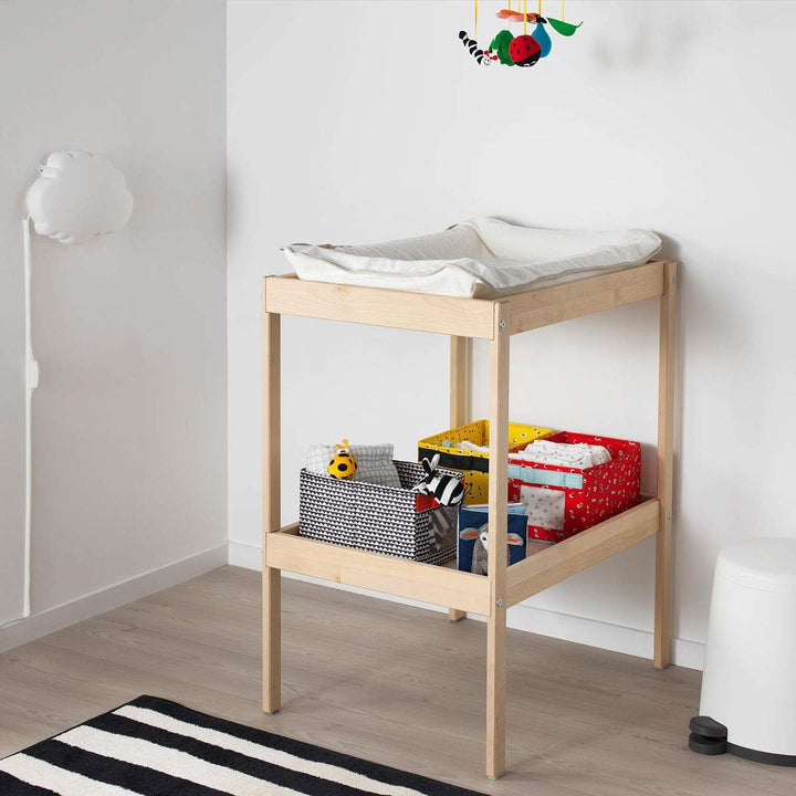 SNIGLAR Wickeltisch 53x87 cm buche/weiss