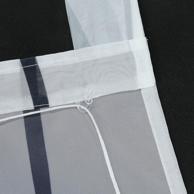 ESLIR Raffrollo mit Schlaufen Gardinen Küche Raffgardinen Transparent Schlaufenrollo Vorhänge Mit We