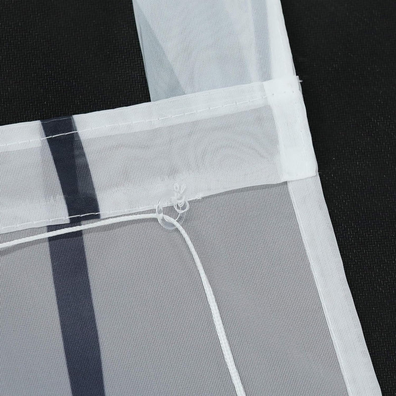 ESLIR Raffrollo mit Schlaufen Gardinen Küche Raffgardinen Transparent Schlaufenrollo Vorhänge Mit We