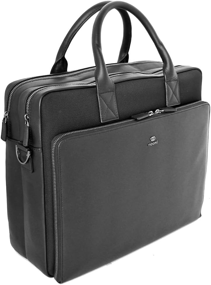 Noomi Mayfair Bag Professionelle Tasche aus echtem Leder und Leinenstoff, 44 cm, Schulranzen, 1084PT