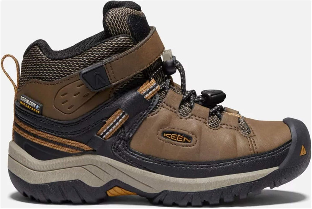 KEEN Unisex Kinder Targhee Mid Wp Wanderstiefel 25/26 EU Dark Earth Golden Brown, 25/26 EU Dark Eart