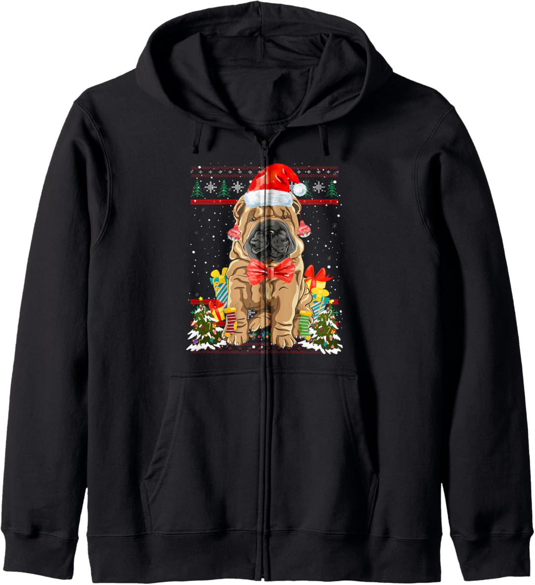 Shar Pei Weihnachtspullover für Kinder und Weihnachten Shar Pei Kapuzenjacke