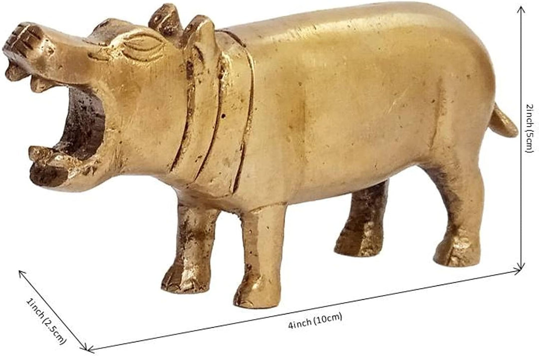 Purpledip Statuette, Nilpferd, Messing, Nilpferd, Sammlerstück, 12612