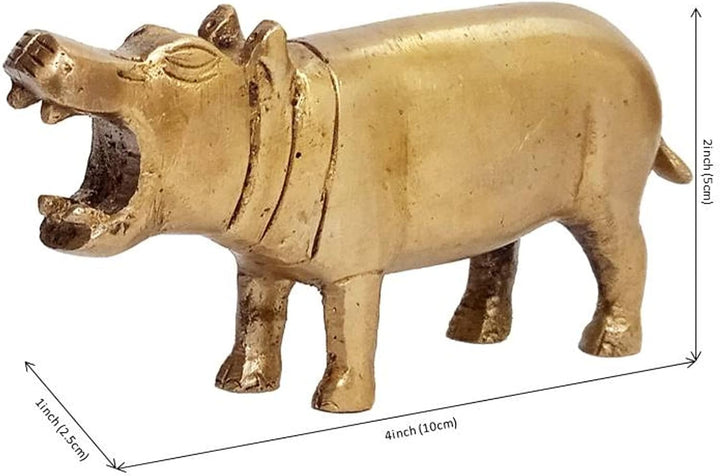 Purpledip Statuette, Nilpferd, Messing, Nilpferd, Sammlerstück, 12612