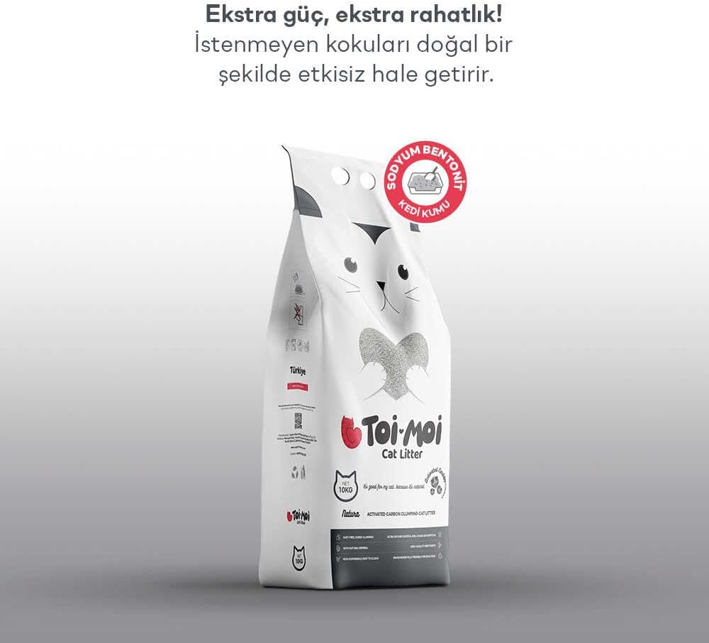 Toi Moi Aktivkohle 10 Kg grau Natrium Bentonit Katzenstreu