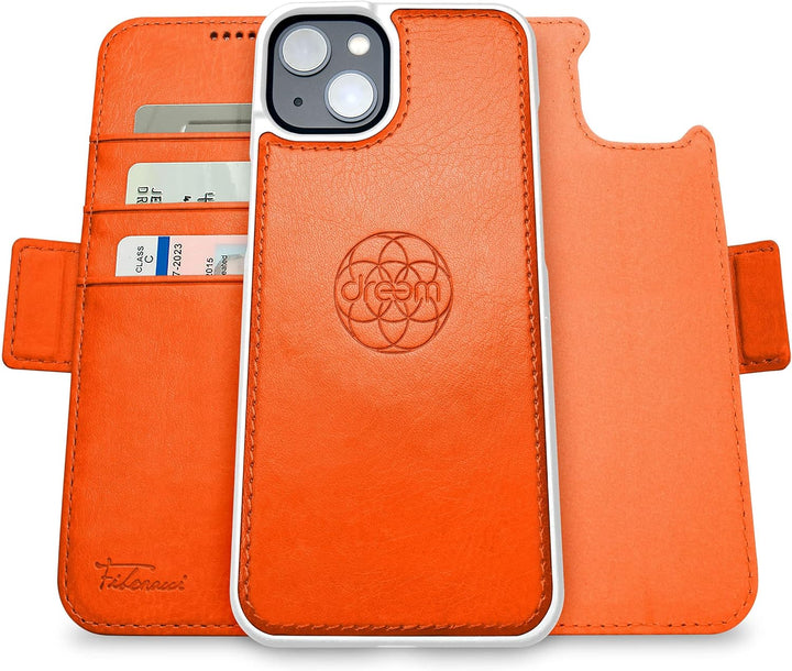 Dreem Fibonacci iPhone 14 Brieftaschen-Etui / 2-in-1 stossfestes Etui und abnehmbares Folio aus vega