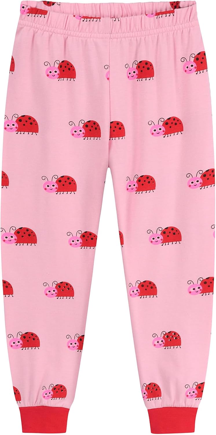EULLA Kinder Mädchen Schlafanzüge Winter Pyjama Set Einhorn Meerjungfrau Schmetterling Marienkäfer G