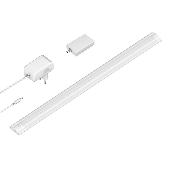 ledscom.de Smarte LED Unterbau-Leuchte SIRIS weiss matt mit Netzteil und WLAN-Controller, flach, Sma