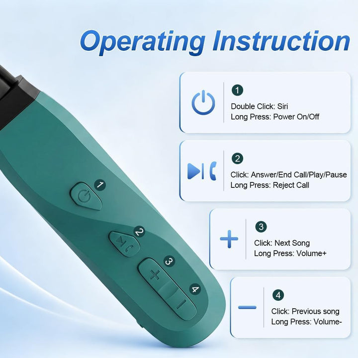 Nackenbügel Kabellose Kopfhörer 200 Stunden Spielzeit, Kopfhörer Sport Ohrhörer Bluetooth 5.3, Magne
