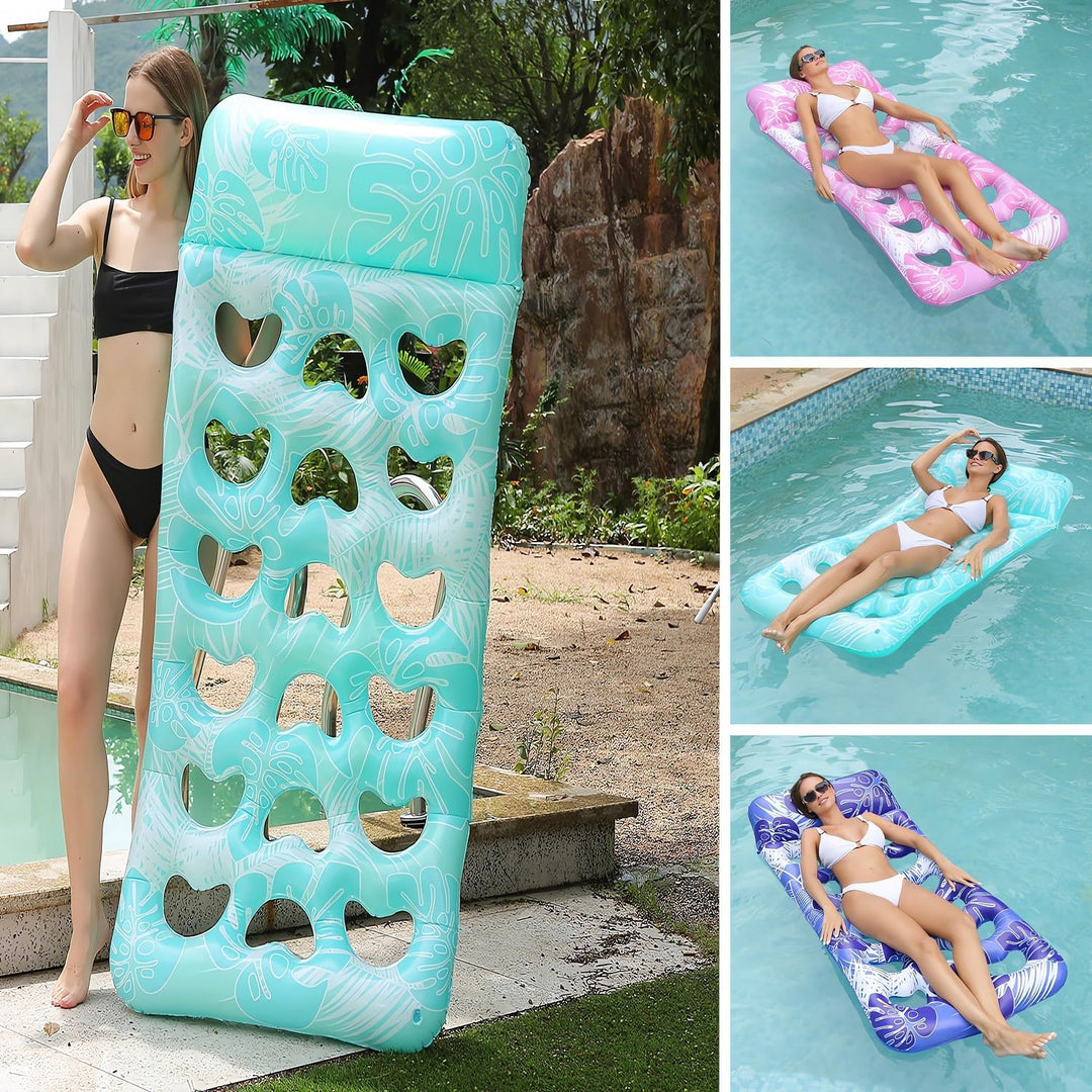 Aufblasbares Schwebebett Luftmatratze für Pool, 180 x 80cm Übergrösse Aufblasbare Matratze für Erwac