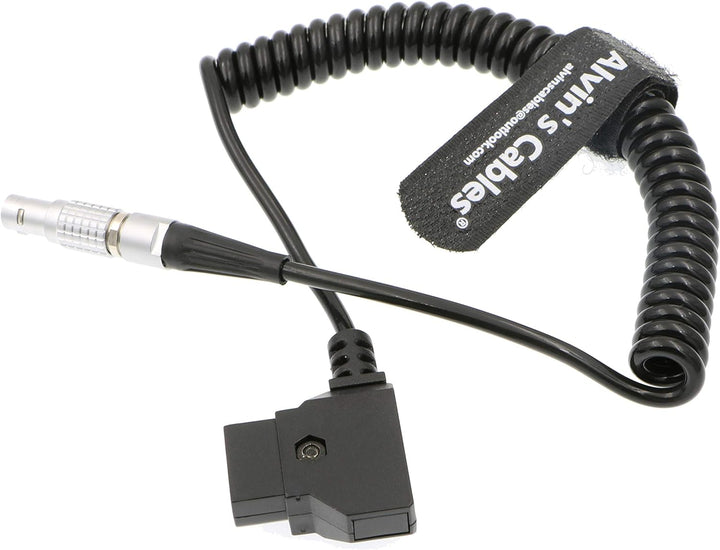 Alvin's Cables 2 Pin Stecker auf D-TAP Power Spiralkabel für den Bartech Focus Device Receiver, Spir