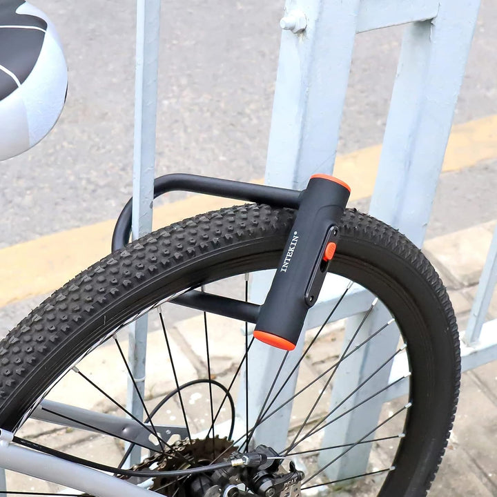 INTEKIN Fahrradschloss mit 16mm starkem Bügel, Fahrrad Bügelschloss mit Halterung, schweres Fahrrad