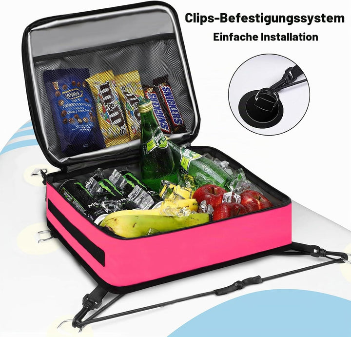 Paddle Board Kühltasche, wasserdichte Surf Sup Deck Kühltasche, isoliert, auslaufsicher, 10 Dosen, S