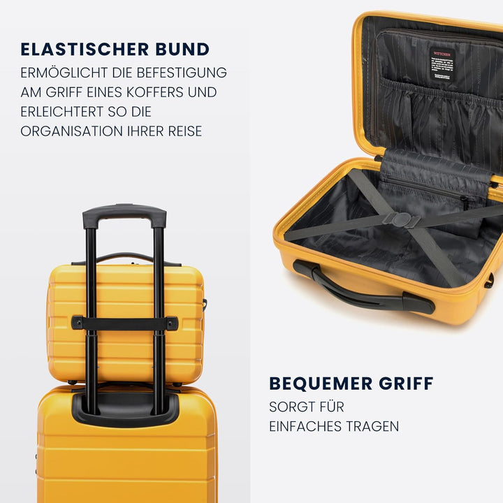 WITTCHEN COMODO Line Koffer Handgepäck Gepäck-Set aus ABS Teleskopgriff TSA Schloss 4 Doppelräder Ge