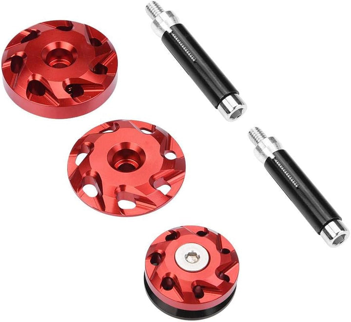 KIMISS Motorrad Rahmen Loch Dekorative Rahmenloch Abdeckkappe Kappe Z1000 1000 Z1000S Z1000SX(Rot)