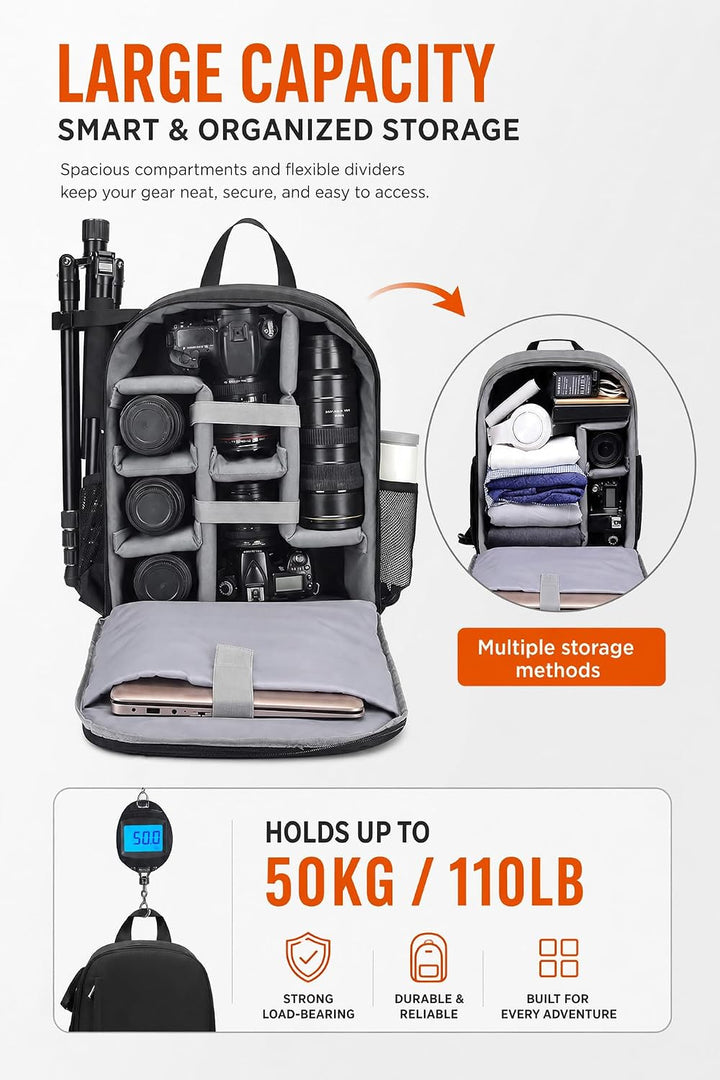 CADeN Kamerarucksack Camera Backpack Wasserabweisend Kameratasche Fototasche Kompatibel mit Sony Can