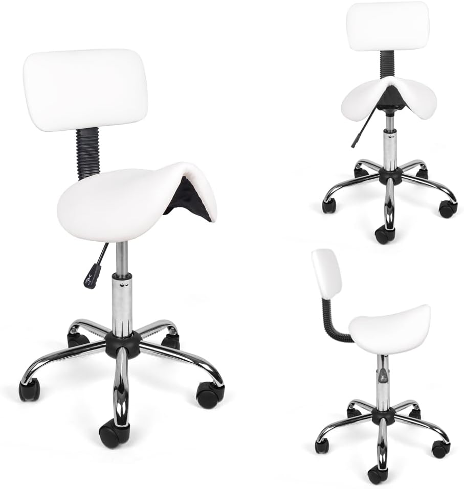 Mingone Sattelhocker Ergonomisch 2 Stück Arbeitshocker Höhenverstellbar 360° Drehbar Sattelstuhl Bür