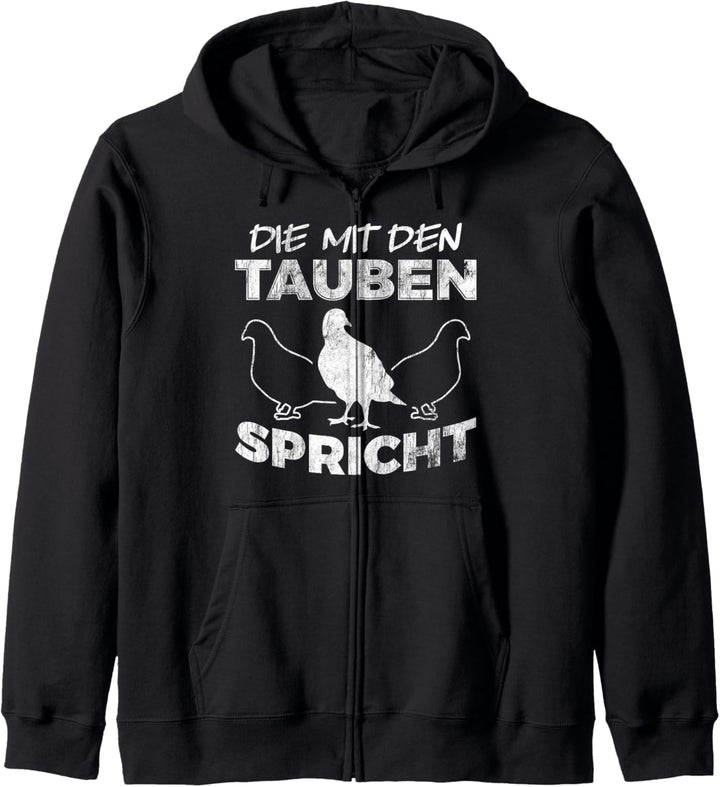 Die Mit Den Tauben Spricht Brieftaube Taube Kapuzenjacke
