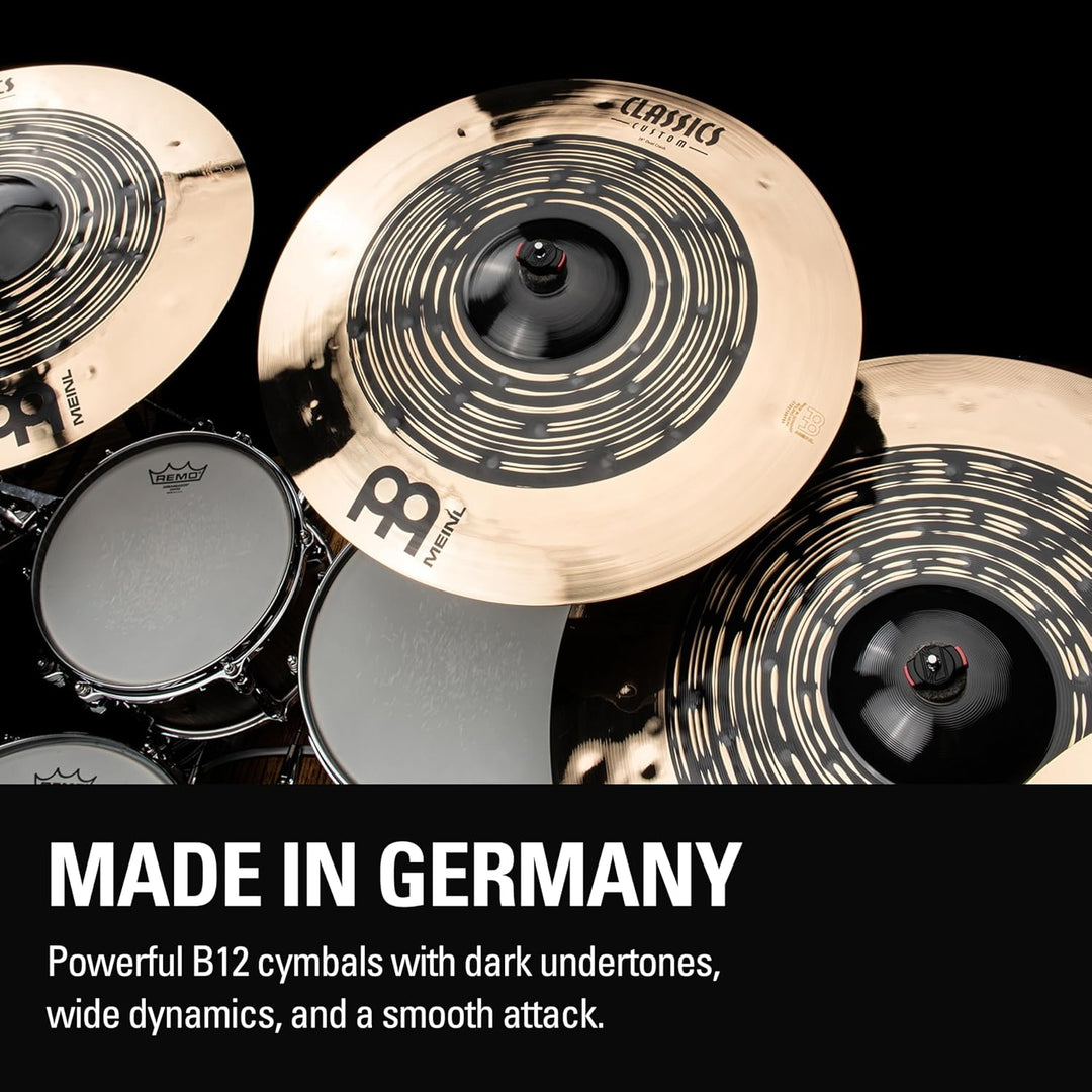 Meinl Classics Custom Dual 19 Zoll Crash (Video) Schlagzeug Becken (48,26cm) B12 Bronze, Dunkles und