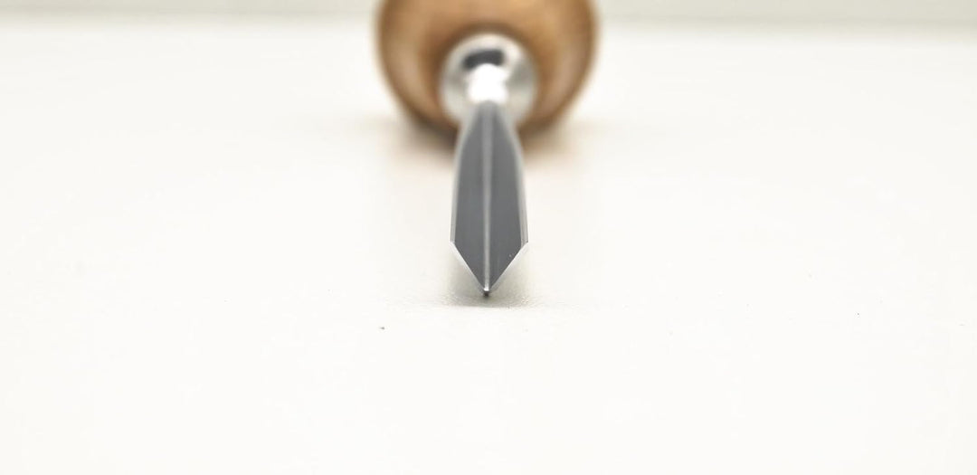 "KIRSCHEN" Werkzeuge 5639006 | Kerbschnitzbeitel mit Birnenheft Stich 39, gerade & V-förmig - 6mm 6m