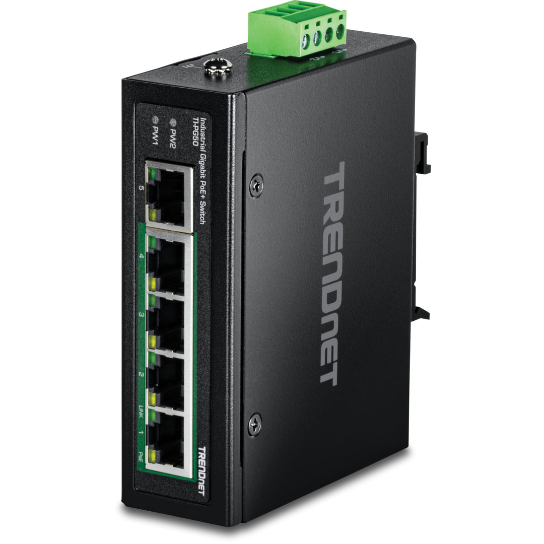 TRENDnet TI-PG50 5-Port-gehärteter industrieller nicht verwalteter Gigabit-Switch, 10/100 / 1000 Mbi