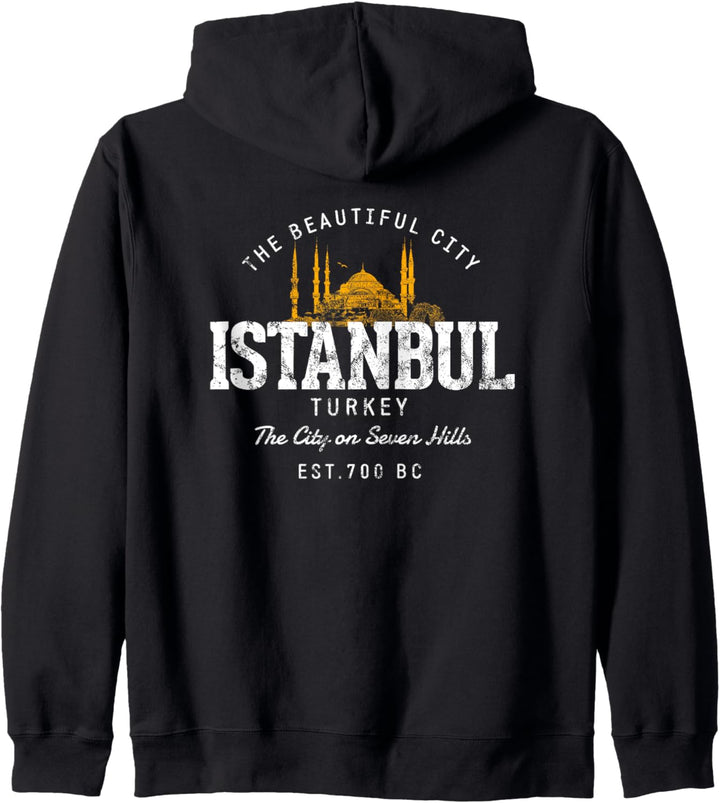Türkei Urlaub Souvenir Vintage Istanbul Kapuzenjacke