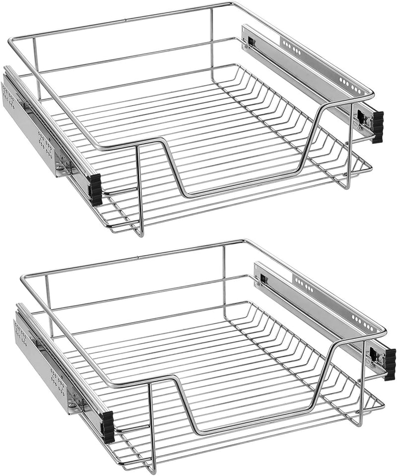 UISEBRT 2x Küchenschublade Teleskopschublade 50cm - Küchenschrank Schrankauszug Schlafzimmerschränke