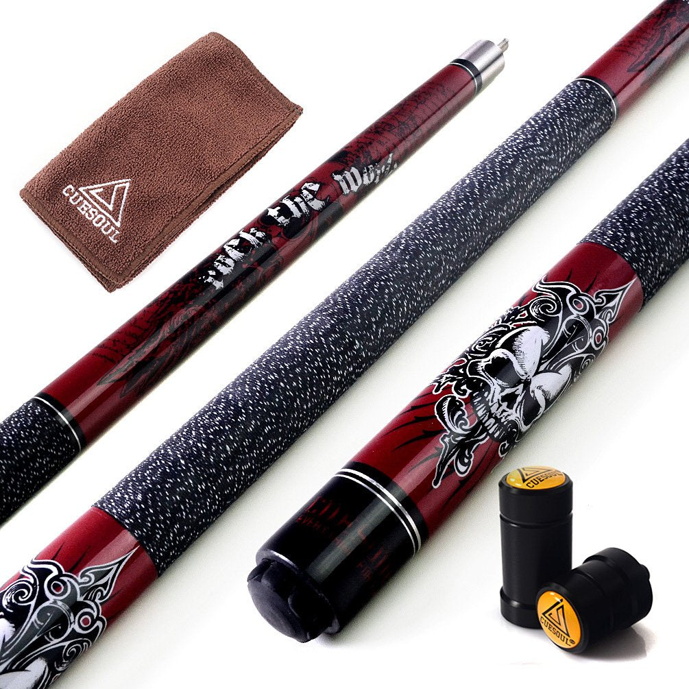 CUESOUL Rockin Series 57 "21 Unzen Maple-Pool Queue Set mit Gewindeschoner/Wellenschutz und Cue Hand