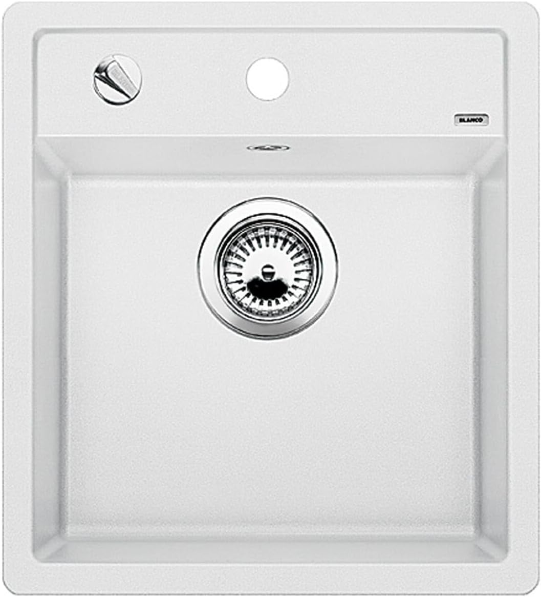 BLANCO DALAGO 45 | SILGRANIT weiss | Einbauart: Einbau von Oben | mit Ablauffernbedienung | 45er Unt