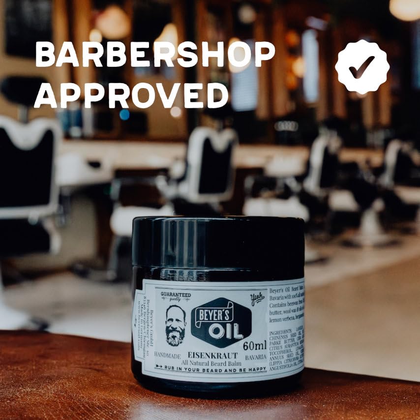 Beyer's Oil Beard Balm Eisenkraut 60ml - Bartpflege Balsam - Handgemacht in Bayern - 100% natürlich
