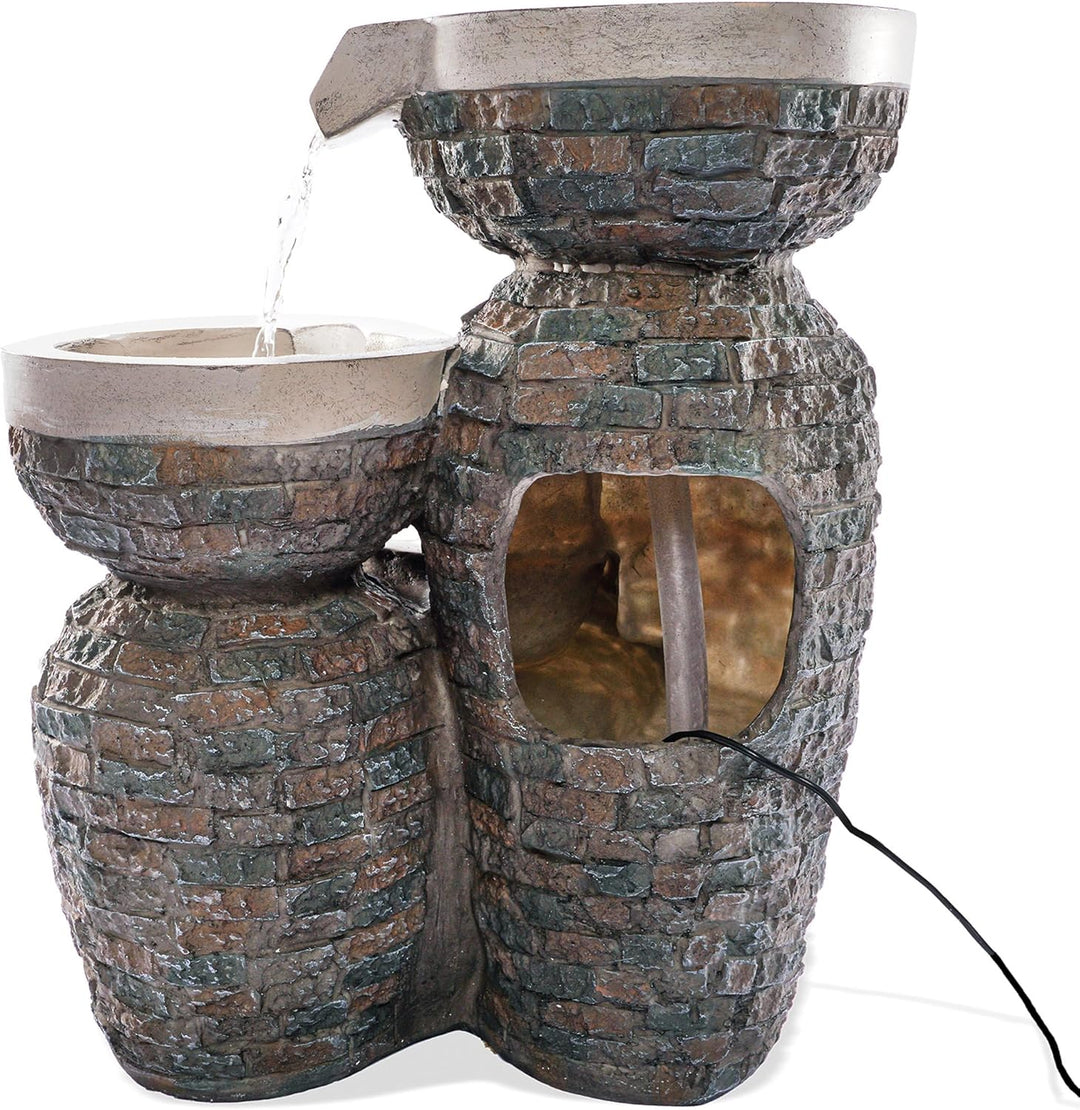 Solar Gartenbrunnen Bowl Fountain - extragrosses 5 Watt Solarmodul, Solarpumpe mit Direktbetrieb - 3
