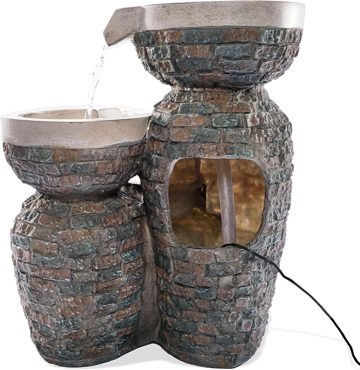Solar Gartenbrunnen Bowl Fountain - extragrosses 5 Watt Solarmodul, Solarpumpe mit Direktbetrieb - 3