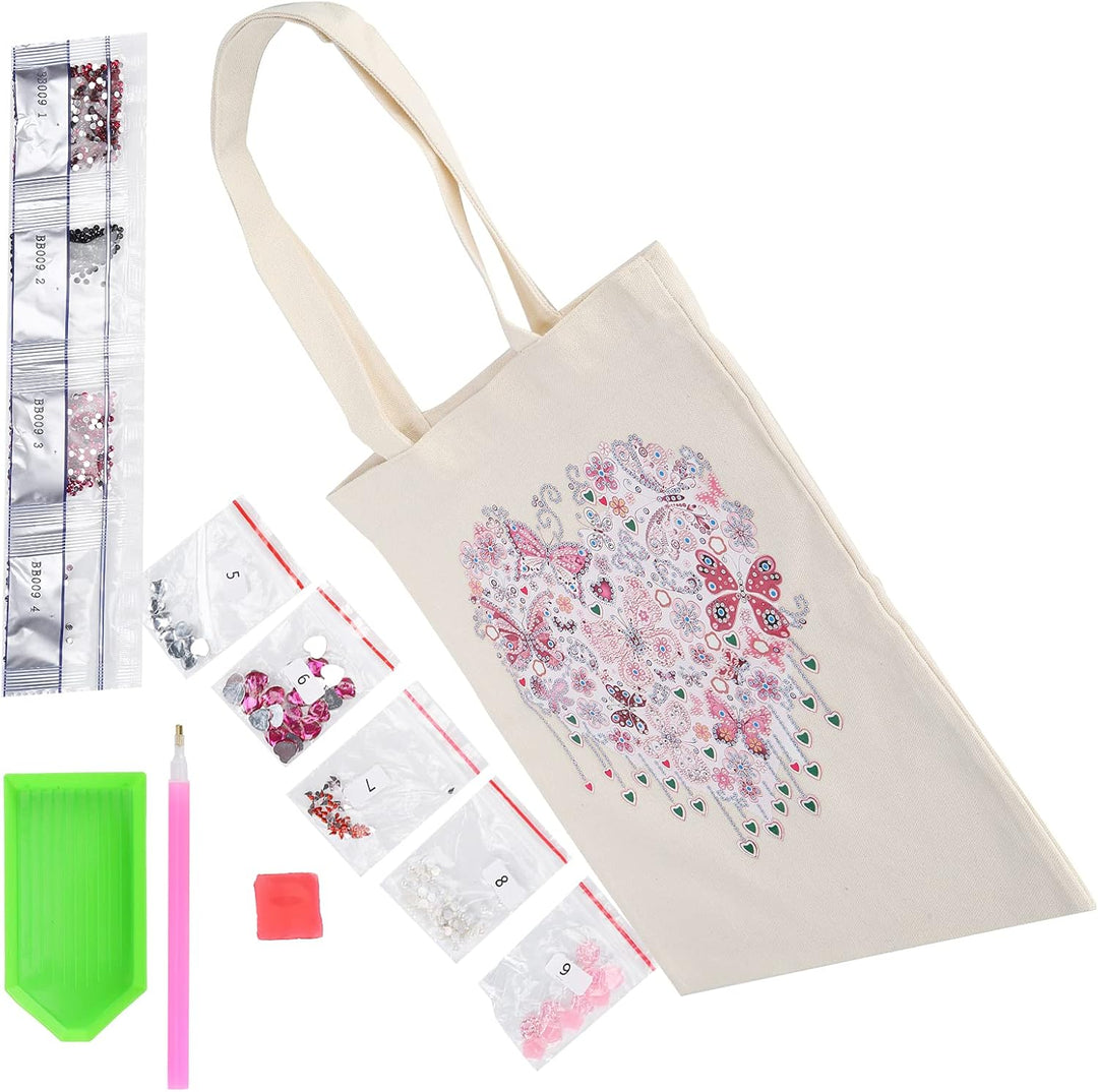 Zerodis Diamant-Malertasche Handgefertigte Wiederverwendbare Kunsthandtasche Diamant-Stickbox für Er