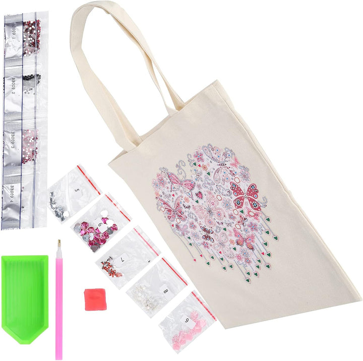 Zerodis Diamant-Malertasche Handgefertigte Wiederverwendbare Kunsthandtasche Diamant-Stickbox für Er