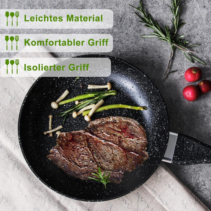 Scheffler Bratpfanne 28 cm, Induktion, Antihaft-Beschichtung, für alle Herdarten (28 cm) 28cm, 28cm