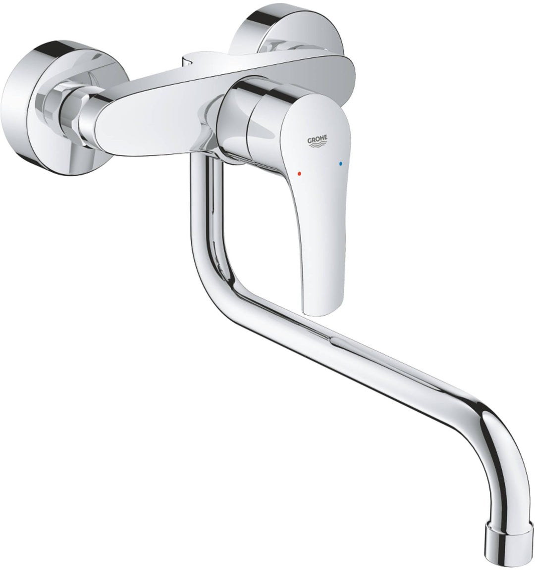 Grohe Wand-Spültisch-Einhebelmischer Eurosmart chr, schwenkb. Auslauf, Ausladung 276mm