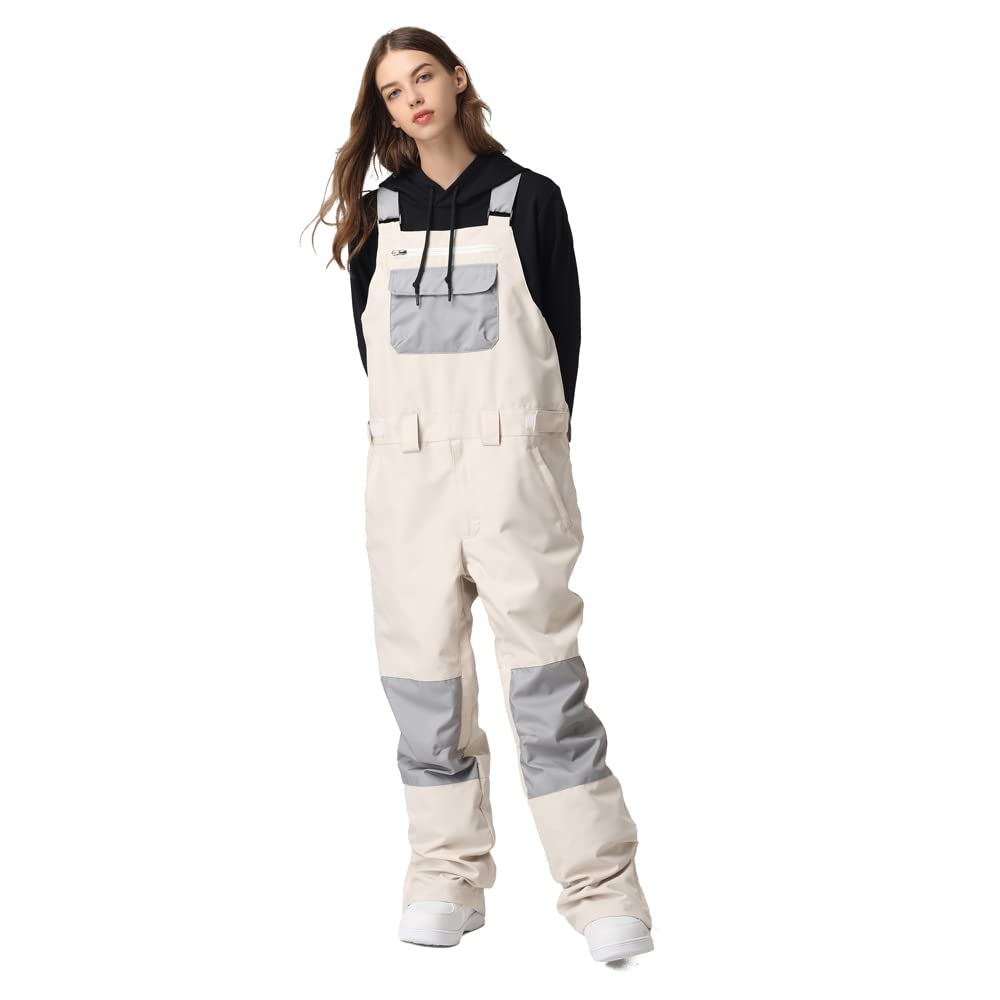 HOTIAN Damen-Schnee-Lätzchen, Wasserdicht Winddicht Isolierte Skihose, verschleissfeste Latzhose, Wa